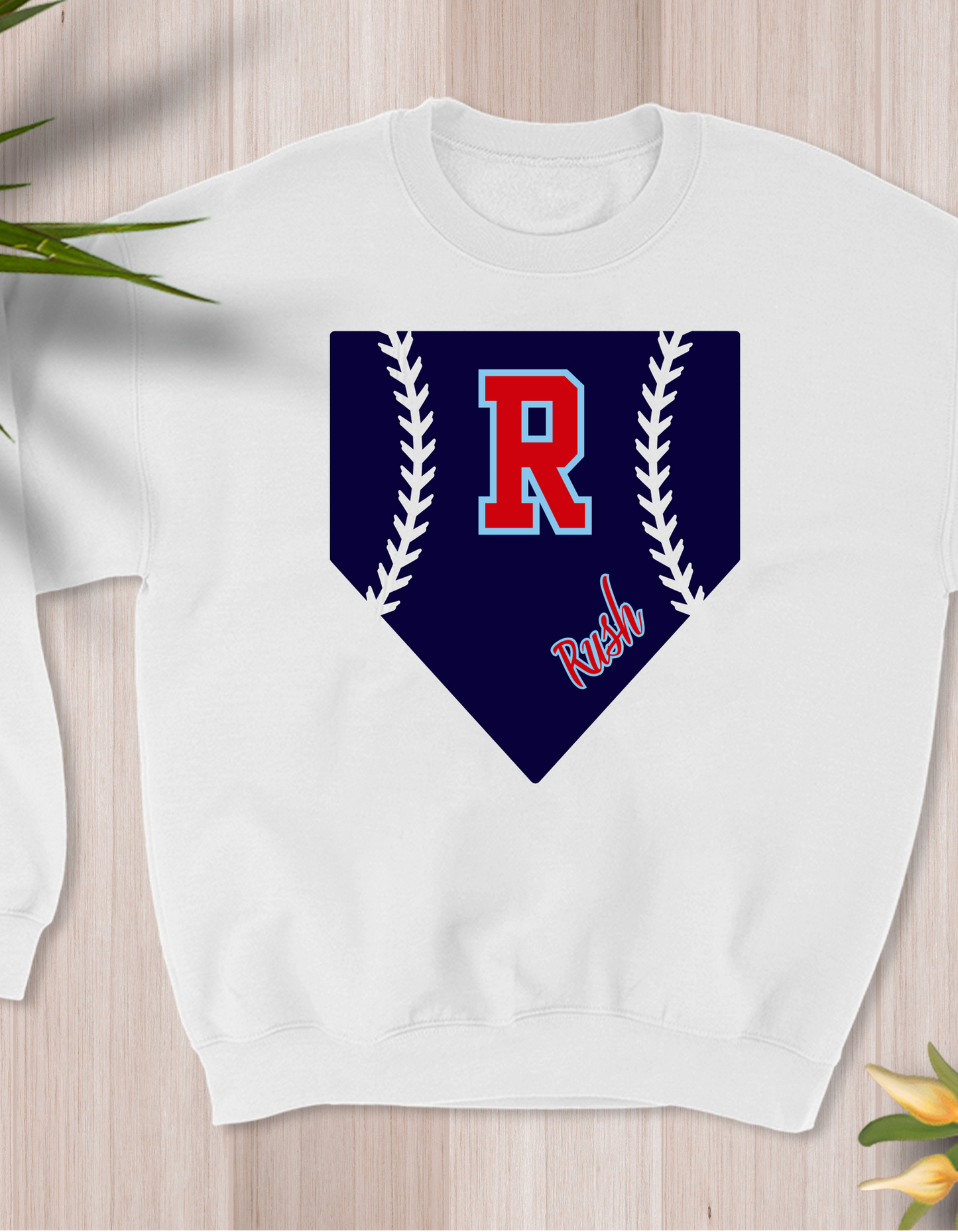 Rush baseball sweatshirt white