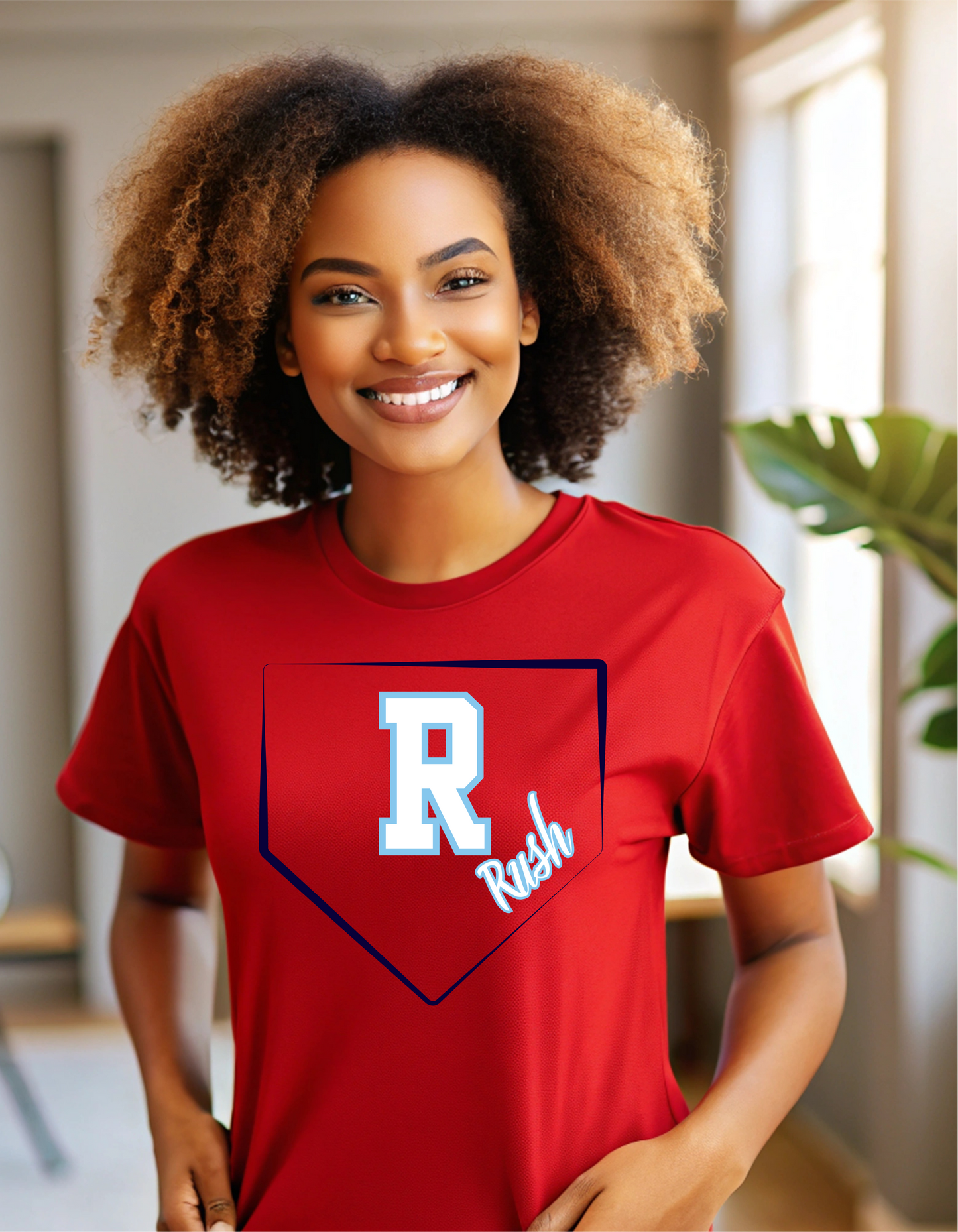 Rush baseball Red short sleeve Gildan tshirt